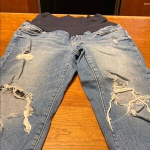 Old Navy Distressed Maternity Jeans